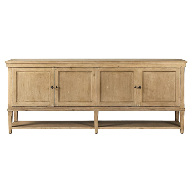 84" Miles Updated Traditional Aged Brown Wood Sideboard