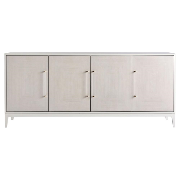 78" Riya Modern Classic White Wood 4 Door Sideboard