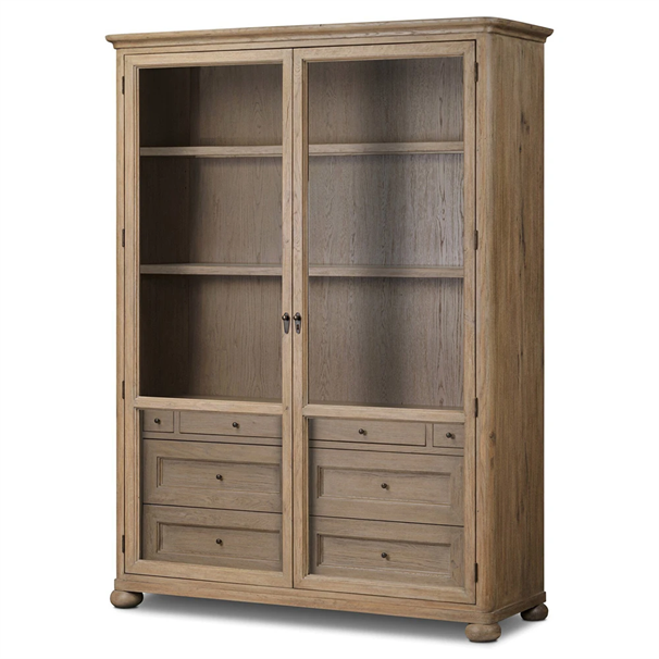 63" Wide - Sussex Drifted Oak Wide Cabinet