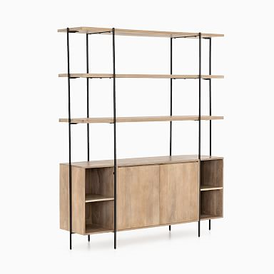 65" Natural Mango Buffet & Hutch