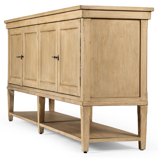 84" Miles Updated Traditional Aged Brown Wood Sideboard