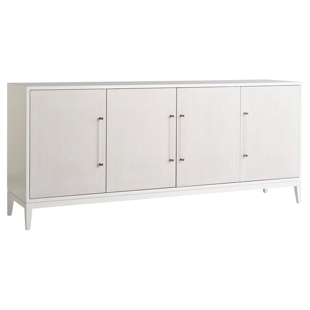 78" Riya Modern Classic White Wood 4 Door Sideboard