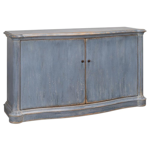 71" Tolumn French Country Blue Reclaimed Pine Wood Sideboard