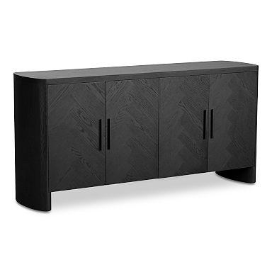 71" Anatola Herringbone Rounded Sideboard