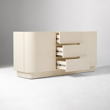 64" - Solstice Painted Raffia Buffet