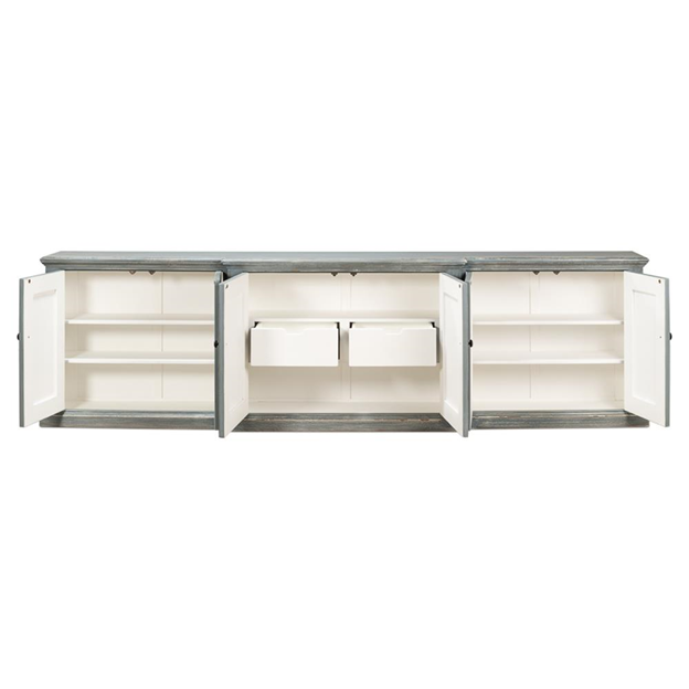 122" Marcus French Country Blue Pine Wood Sideboard