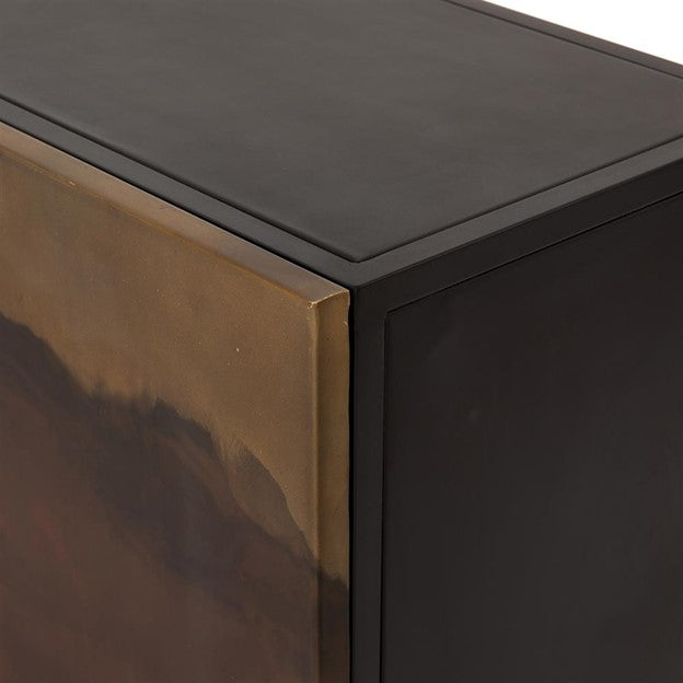 82" Baylor Industrial Loft Brown Ombre Iron Sideboard