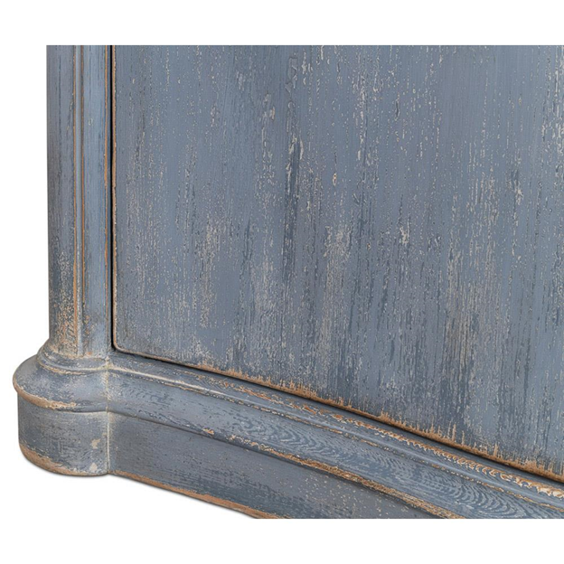 71" Tolumn French Country Blue Reclaimed Pine Wood Sideboard