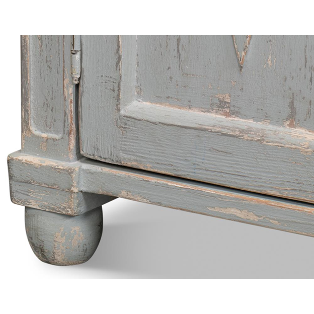65" Gareth French Country Blue Reclaimed Pine Wood Sideboard