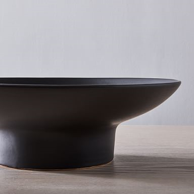 Pure Ceramic Footed Decorative Bowl