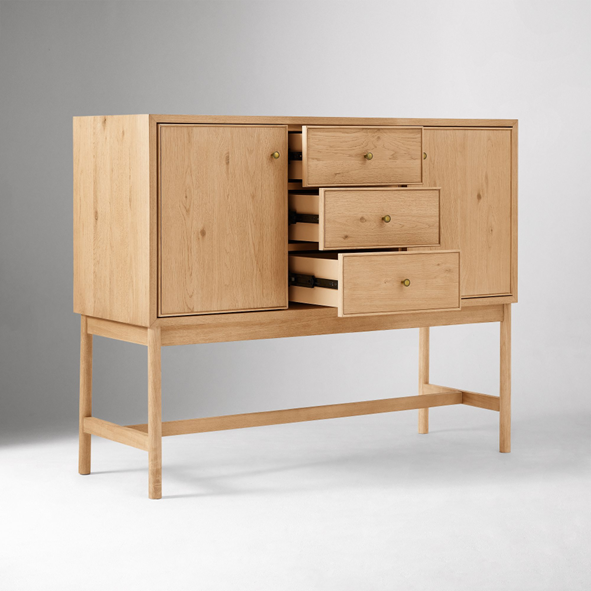 50" Wide - Siobhan Oak Tall Sideboard