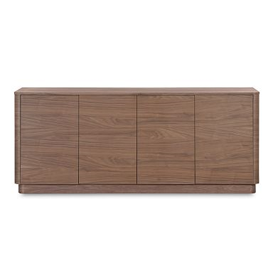 72" Rina Curved Oak Pedestal Sideboard