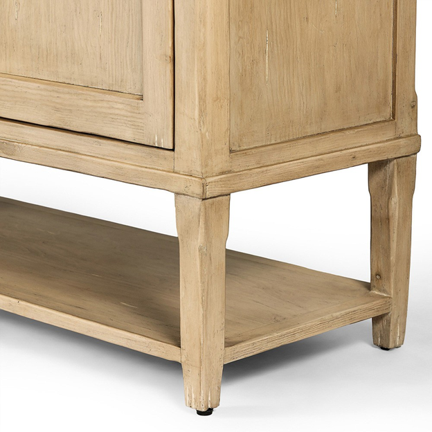 84" Miles Updated Traditional Aged Brown Wood Sideboard