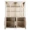 Edison French Country White Wood 2 Door Display Case China Cabinet