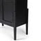 Ivan Mid Century Modern Black Oak Wood Brass Iron 2 Door China Arched Cabinet