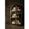  Noir Yoke Industrial Loft Matte Black Steel Glass Door China Arched Cabinets
