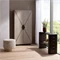 Arteriors Tidwell Regency Cream Smoked Oak Wood 2 Door Cabinet