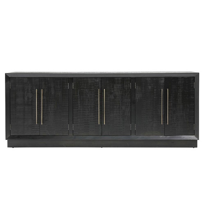 86" Holand Modern Classic Black Pine Wood Sideboard