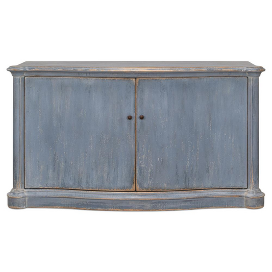 71" Tolumn French Country Blue Reclaimed Pine Wood Sideboard