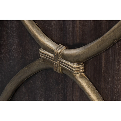 92" Wide - Olga Updated Traditional Brown Acacia Wood Credenza