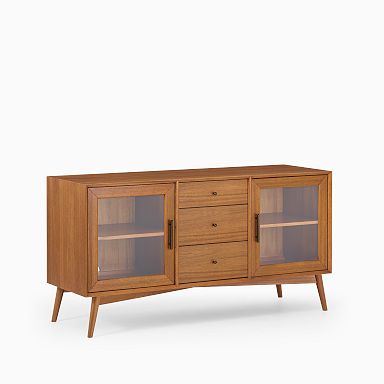 58" Mid-Century Glass Buffet