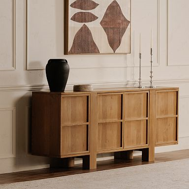74" Dorthea Oak Sideboard
