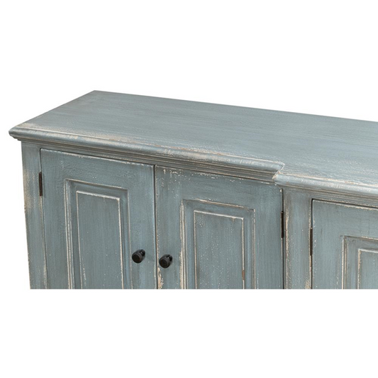 122" Marcus French Country Blue Pine Wood Sideboard