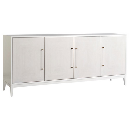 78" Riya Modern Classic White Wood 4 Door Sideboard
