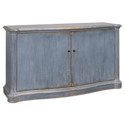 71" Tolumn French Country Blue Reclaimed Pine Wood Sideboard