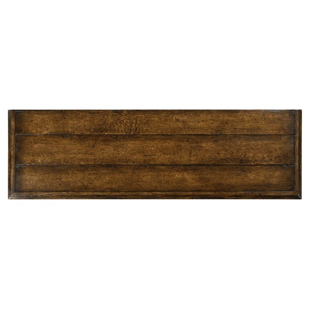 64" Archibald Updated Traditional Dark Brown Oak Buffet
