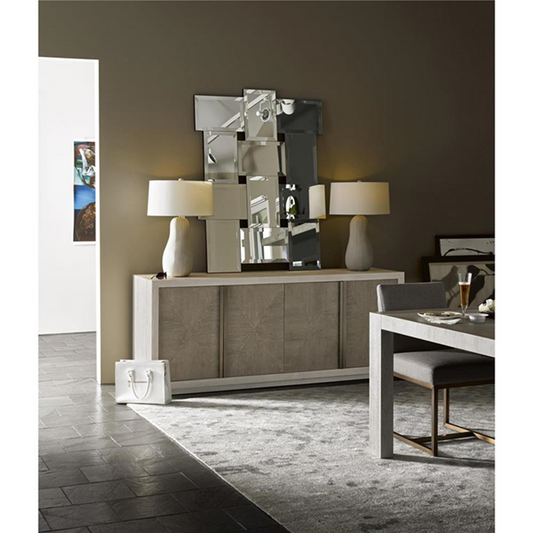 80" Cath Modern Classic Two-Toned Grey Wood Sideboard Buffet