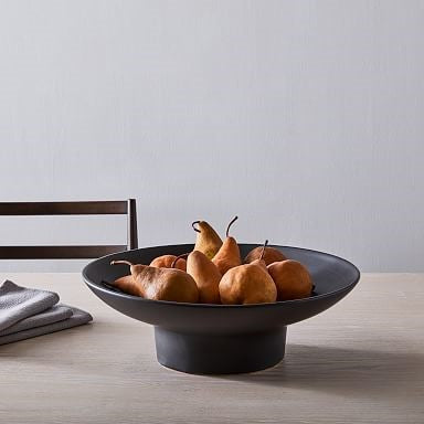Pure Ceramic Footed Decorative Bowl