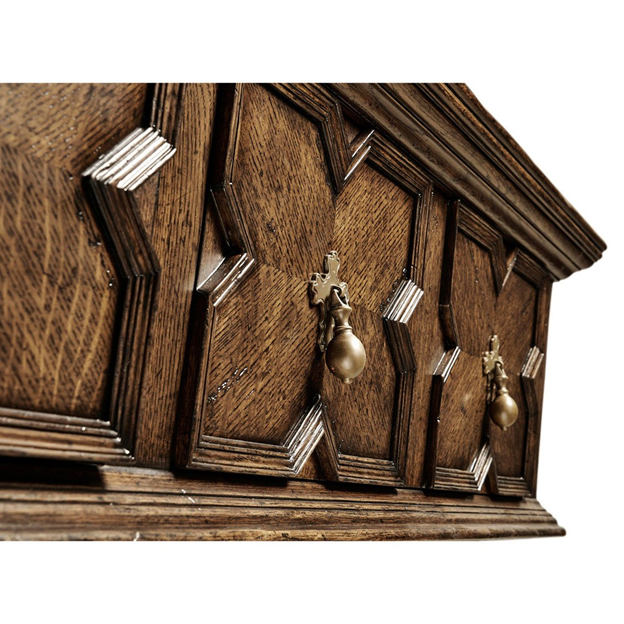 64" Archibald Updated Traditional Dark Brown Oak Buffet