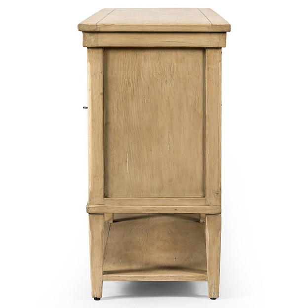 84" Miles Updated Traditional Aged Brown Wood Sideboard