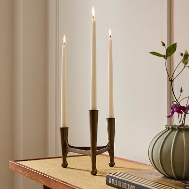 Pierce & Ward Brass Candleholder