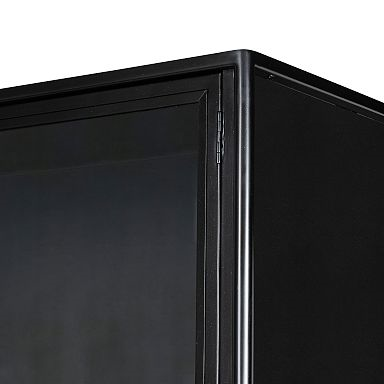 40" Wide - Bronzed Iron Tall Glass Cabinet