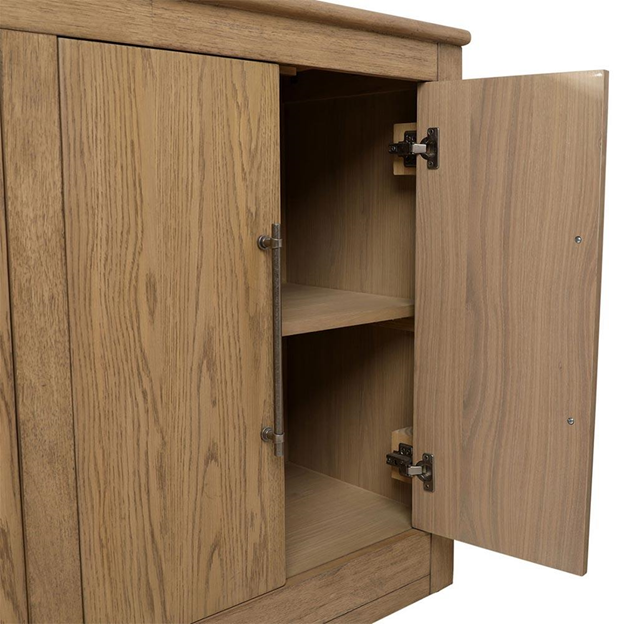 106" Dakota Rustic Lodge Natural Oak Wood Sideboard