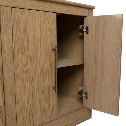 106" Dakota Rustic Lodge Natural Oak Wood Sideboard