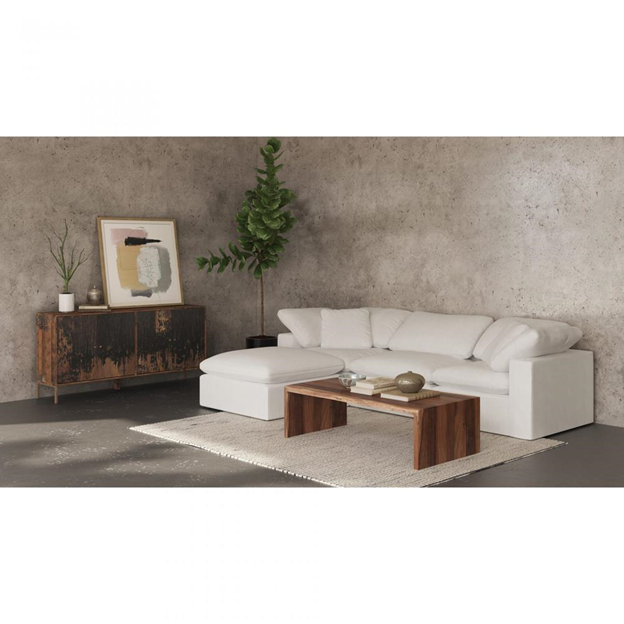 71" Kennan Rustic Lodge Gold-Stained Black Mango Wood Brown Iron 4 Door Sideboard