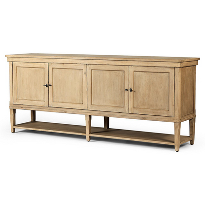 84" Miles Updated Traditional Aged Brown Wood Sideboard