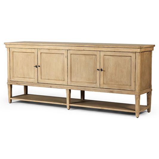 84" Miles Updated Traditional Aged Brown Wood Sideboard