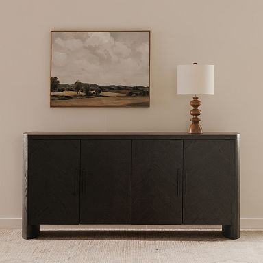 71" Anatola Herringbone Rounded Sideboard