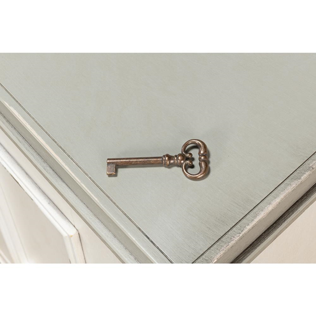 60" Alfred French Country Grey Quartz White Wood Sideboard
