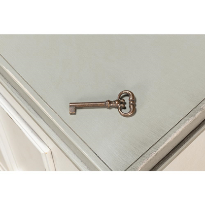 60" Alfred French Country Grey Quartz White Wood Sideboard