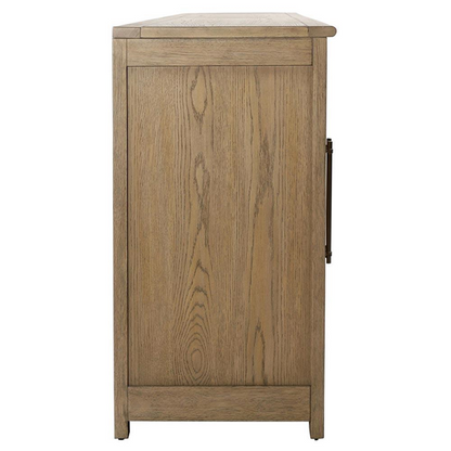 106" Dakota Rustic Lodge Natural Oak Wood Sideboard