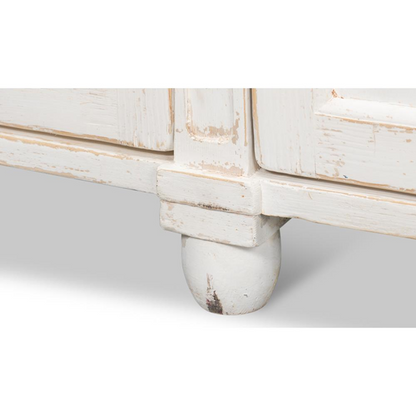 65" Gareth French Country White Reclaimed Pine Wood Sideboard