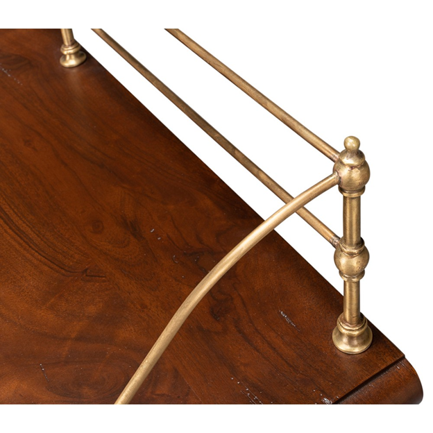 96" Serenity Updated Traditional Brown Walnut Wood Sideboard
