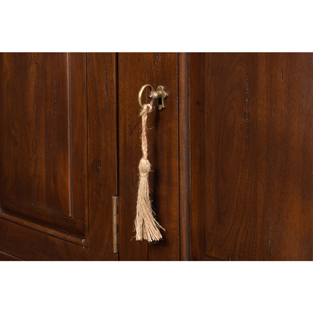 96" Serenity Updated Traditional Brown Walnut Wood Sideboard