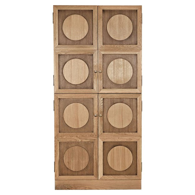 Noir Wellington Global Bazaar White Oak Antique Brass Pulls 4 Door Dining Hutches