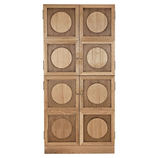 Noir Wellington Global Bazaar White Oak Antique Brass Pulls 4 Door Dining Hutches